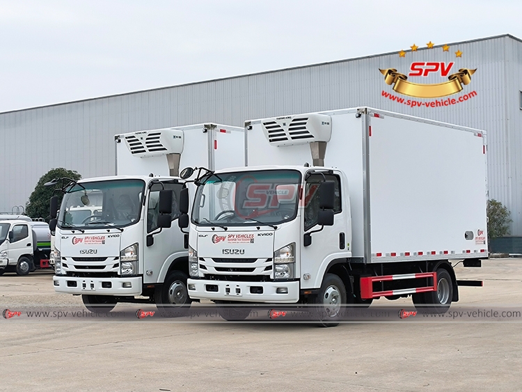 2 Units of 4 Tons Chiller Trucks ISUZU - Left Front Side View